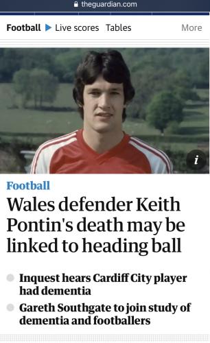 Calcio e encefalopatia traumatica cronica: la morte del calciatore Keith Pontin